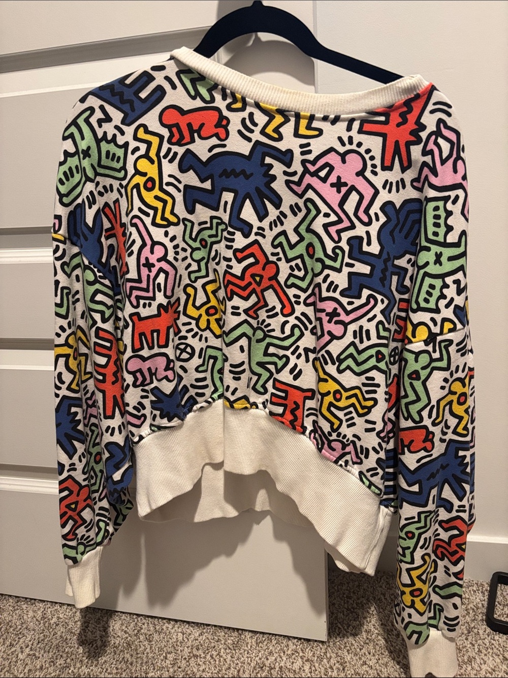 Vibrant Multi-Color Graphic Crewneck Sweater